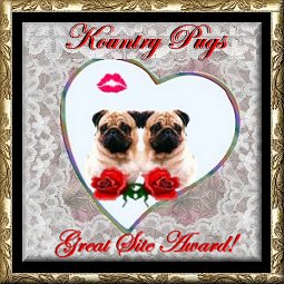 Great Site Award from Kay's Country Pugs